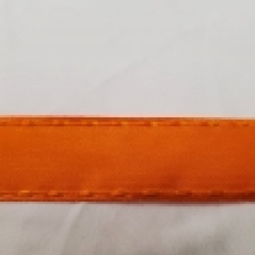Nouveau ruban fantaisie façon couture surpiqué orange ,20 mm