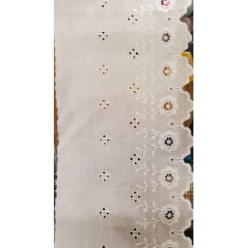 Broderie anglaise coton blanche,11 cm