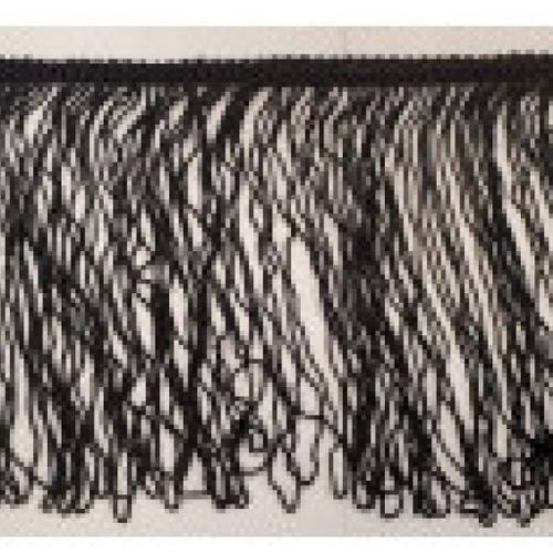 Nouvelle frange noire en polyester ,15 cm