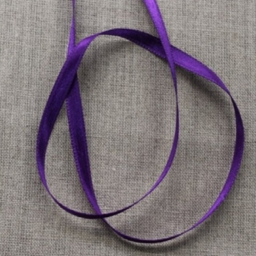 Promotion ruban satin deux faces violet, 6 mm, vendu par 20 mètres, soit 0.60 € le mètre