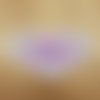 Écusson à coudre motif coeur blanc & violet,10 cm