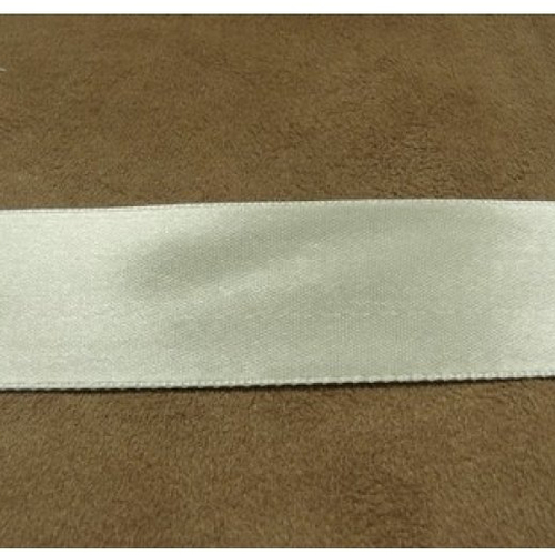 Ruban satin blanc cassé 25 mm