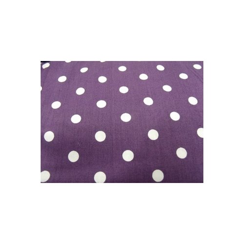 Tissu coton imprimé violet à pois blanc,145 cm, sublime pour toutes vos réalisations et créations