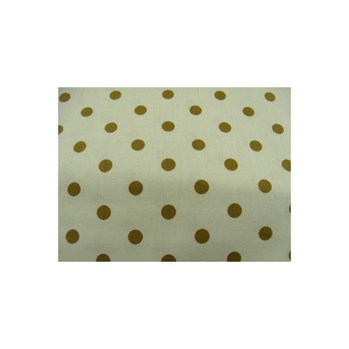 Tissu coton imprimé beige clair,150 cm, à pois marron,150 cm,idéal pour toutes vos réalisations et créations