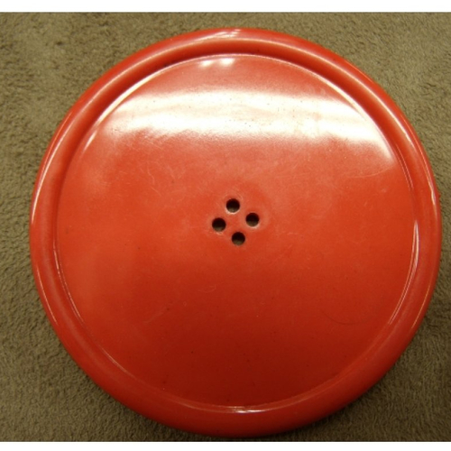 Bouton geant acrylique ,6.5 cm, rouge , a 4 trous, de belle qualité