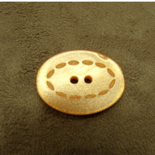 Bouton ovale acrylique à 2 trou orange,largeur: 28 mm / hauteur: 22 mm,de belle qualité
