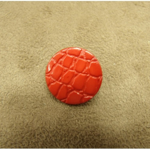Bouton acrylique à queue,motif croco rouge,17 mm, de belle qualité