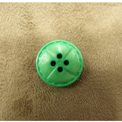 Bouton acrylique à 4 trous vert,18 mm