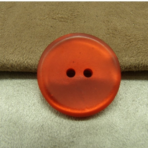 Bouton acrylique rond à 2 trous rouge,28 mm