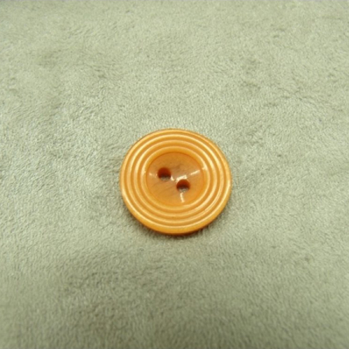 Bouton acrylique à 2 trous orange,18 mm