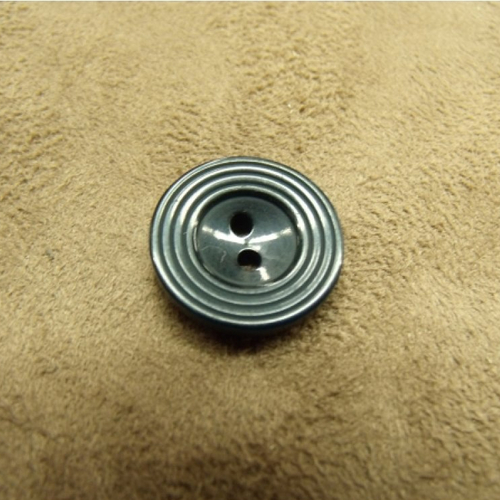Bouton acrylique à 2 trous noir,18 mm