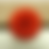 Bouton acrylique à 2 trous rouge,26 mm