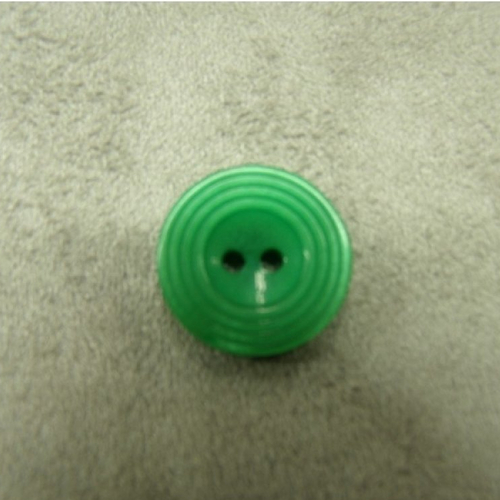 Bouton acrylique à 2 trous vert,18 mm