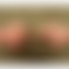 Bouton brandebourg rose , longueur de 5,5cm sur la largeur de 2,5cm