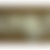 Dentelle de calais polyester blanche et lurex or ,7,5 cm, de fabrication française