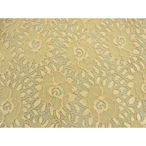Dentelle de calais en laize surbrodée saumon ,de belle qualité,120 cm