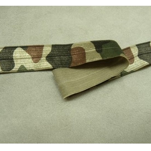Ruban elastique elasthanne militaire camouflage 1,8 cm