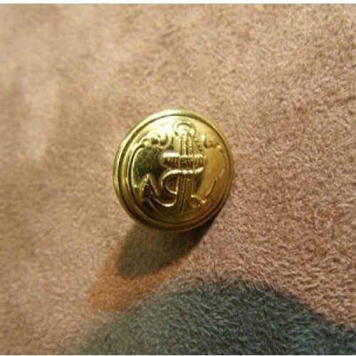 Bouton militaire /blazer or ancre marine,15 mm