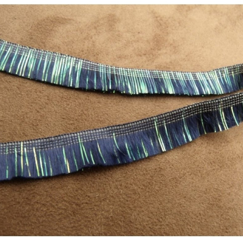 Ruban bleu irisé à frange,1,5 cm, super tendance