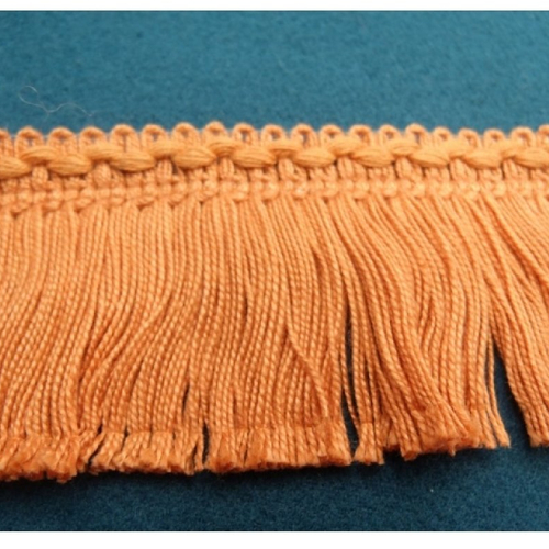 Ruban frange orange epaisse ,5 cm,coton perlé,super tendance