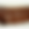 Ruban frange marron viscose, 7 cm