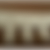 Ruban frange blanc et marron avec pompon, 4 cm