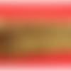 Ruban frange marron et beige viscose, 35 mm