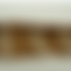 Ruban frange marron et blanc avec pompon, 4 cm, super tendance