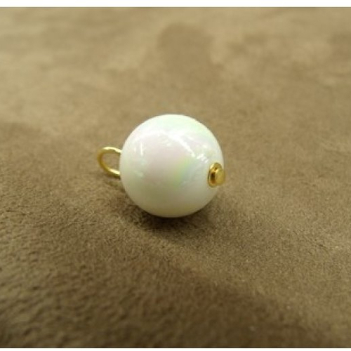 Joli bouton perle nacre,14 mm