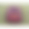 Ecusson thermocollant- boule de neige rose et violet , largeur 6,5cm sur hauteur 6,5cm