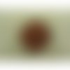 Ecusson rosace- thermocollant- motif strass rouge ,5 cm