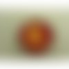 Ecusson japonais thermocollant rouge et jaune,6 cm