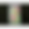 Ecusson thermocollant- motif skate board rose et vert fluo, largeur 4 cm / hauteur 7 cm