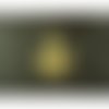 Ecusson thermocollant- motif : ancre doré , largeur 3 cm / hauteur 3 cm