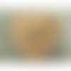 Ecusson à coudre- motif: coeur avec rivet oeillet  marron, largeur 9.5 cm / hauteur 8 cm
