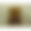 Ecusson à coudre- motif: ours en peluche marron ecossais rouge , largeur 4 cm / hauteur 6 cm