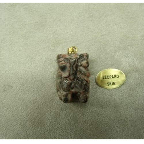 Pendentif motif chouette- leopard skin,hauteur 2cm / largeur: 1,5 cm/ epaisseur: 1,5 cm