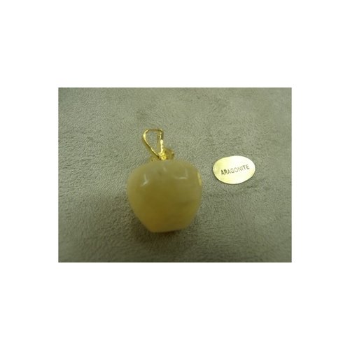 Pendentif motif pomme- aragonite,hauteur: 2,5 cm / diametre: 1,5 cm
