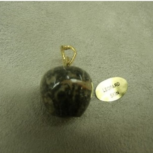 Pendentif motif pomme-leopard skin,hauteur: 2,5 cm / diametre: 1,5 cm