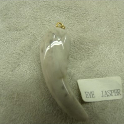 Pendentif motif dent- eye jasper ,longueur : 4cm / epaisseur : 14mm