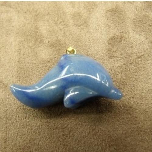 Pendentif motif dauphin- dumortherine,longueur: 3,5 cm / hauteur: 2 cm / epaisseur 1,3 cm