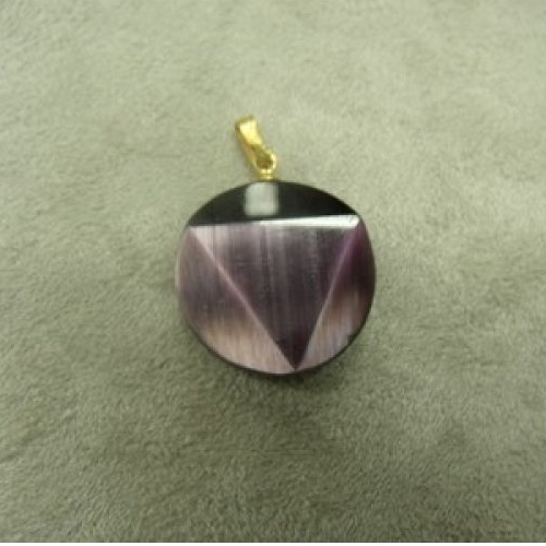 Pendentif motif prisme violet ,2 cm