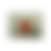Pendentif motif prisme orange foncé,2 cm