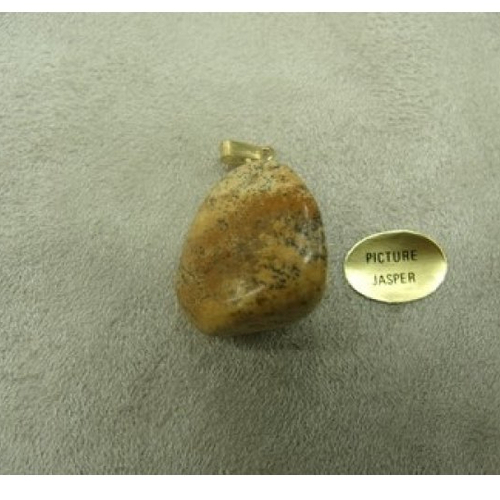 Pendentif motif pierre- picture jasper, hauteur: 2 cm / largeur 1,5 cm / epaisseur: 1,5 cm