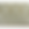 Dentelle de calais sur maille crême, 13 cm, brodée blanc, de fabrication française