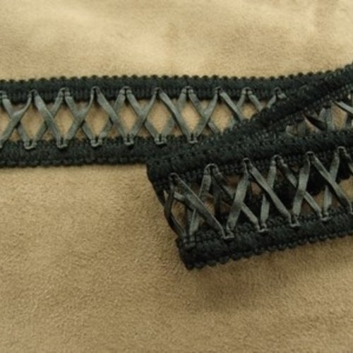 Dentelle de calais noire coton  2,5 cm