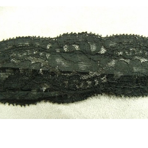 Dentelle de calais noire, 4 cm, de fabrication française
