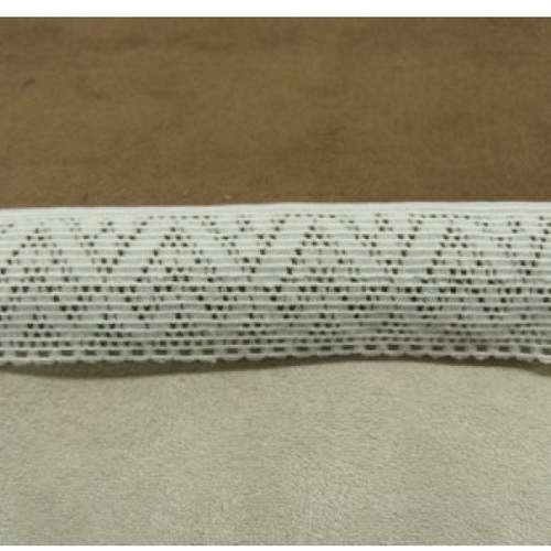 Dentelle de calais elastique coton et stretch  blanche 3 cm