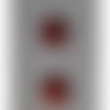 Strass etoile rouge,16 mm, vendu par 10 pièces