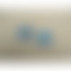 Strass etoile bleu,16 mm, vendu par 10 pièces